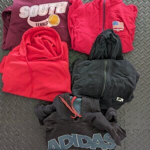 Lot of Mixed Mens Womens Adidas Nike Champion Hoodies 5 Pc Reseller Bundle